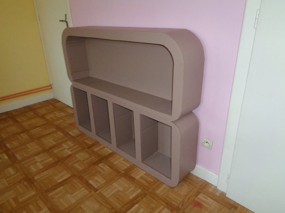 Rangement salon en carton 